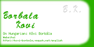 borbala kovi business card