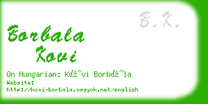 borbala kovi business card